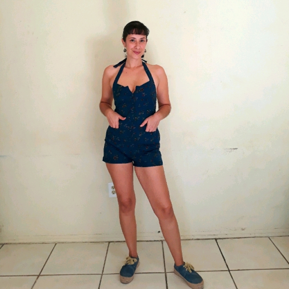 VTG HANDMADE BLUE ROMPER - Picture 10 of 12